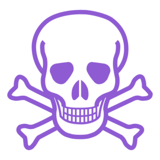Skull Cross Bones Decal (Lavender)